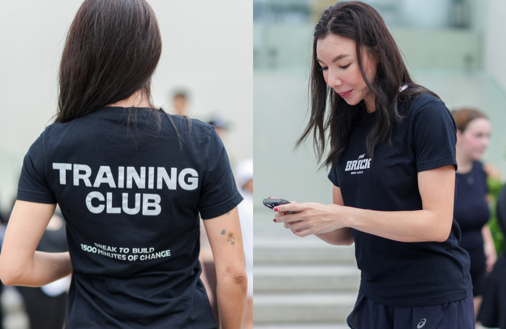 Coaches from THE BRICK lead participants during the Arbour rooftop wellness event, inspiring Pattaya’s wellness community.